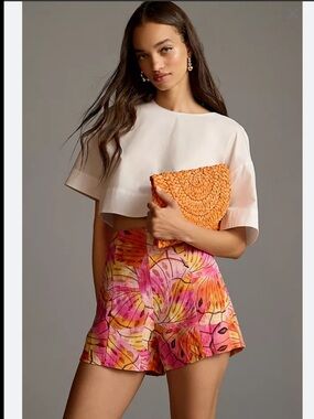 Anthro AURETA Shorts - Bright Summer 🍉